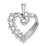 14k White Gold 5 Stone Family Pendant Mounting - XM-E50B6854-2875