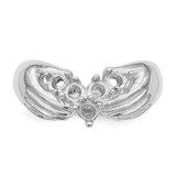 14k White Gold 5 Stone Family Ring Mounting
