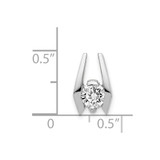 14k White Gold 5.25mm AA Diamond Slide