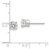 14k White Gold 5.5mm CZ stud earrings