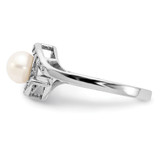 14k White Gold 5.5mm Pearl & Diamond Ring Mounting - Y4-28E285F4-2485