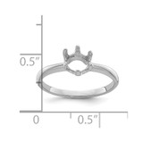 14k White Gold 5.5mm Pearl Ring Mounting