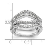 14k White Gold 5/8 carat Lab Grown Diamond VS/SI+ G+ Complete Double Row Ring Guard