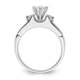 14k White Gold 5/8 carat Lab Grown Diamond VS/SI+ G+ Complete Round Size 5 Engagement Ring