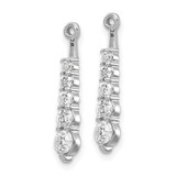 14k White Gold 5/8 carat Lab Grown Diamond VS/SI+ G+ Earring Jackets
