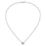 14k White Gold 5/8 carat Lab Grown Diamond VS/SI+ G+ Oval 18 inch Necklace