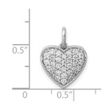 14k White Gold 5/8ct. Diamond Heart Pendant - PM-5CF9B26E-2368