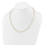 14k White Gold 5-6mm White Near Round Freshwater Cultured Pearl 18 inch Necklace