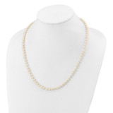 14k White Gold 5-6mm White Near Round Freshwater Cultured Pearl 20 inch Necklace