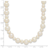 14k White Gold 5-8mm White Near-Round Freshwater Cultured Pearl 18 inch Necklace