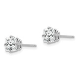 14k White Gold 5mm Cubic Zirconia Earrings - XE-34D99767-9008