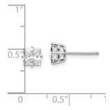 14k White Gold 5mm Cubic Zirconia Earrings - XE-34D99767-9008