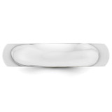 14k White Gold 5mm Half-Round Wedding Band Size 5