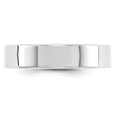 14k White Gold 5mm Lightweight Flat Wedding Band Size 9