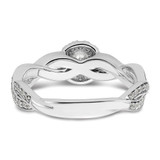 10k White Gold 3/4 carat Lab Grown Diamond VS/SI+ G+ Round Complete Fancy Halo Engagement Ring