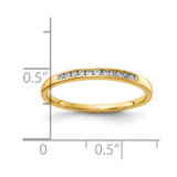 14k 1/10 carat Lab Grown Diamond VS/SI+ G+ Complete Channel Set Band