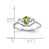 14k White Gold 5x3mm Oval Peridot AA Diamond ring - X9-70DA5F9D-1799