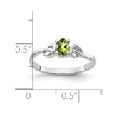 14k White Gold 5x3mm Oval Peridot ring - Y4-46448EEC-7058