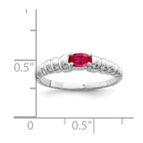 14k White Gold 5x3mm Oval Ruby ring - X9-0FB33BB6-2126