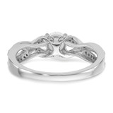 10k White Gold 3/4 carat Lab Grown Diamond VS/SI+ G+ Round Complete Twist Bypass Engagment Ring