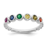14k White Gold 6 Birthstone Mother's Ring Mounting - XM-FBE8AAA2-9340