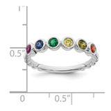 14k White Gold 6 Birthstone Mother's Ring Mounting - XM-FBE8AAA2-9340
