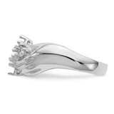 14k White Gold 6 Stone Family Ring Mounting
