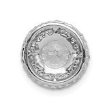 14k White Gold 6.5mm Center 1/4ct. Diamond Semi-mount Chain Slide