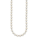 14k White Gold 6-7mm White Near-Round Freshwater Cultured Pearl Beaded 18 inch Necklace