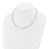 14k White Gold 6-7mm White Near-Round Freshwater Cultured Pearl Beaded 18 inch Necklace