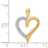 14k 1/10ct. Diamond Heart Pendant - PM-0AF84D9A-2811