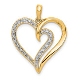 14k 1/10ct. Diamond Heart Pendant - PM-8D2381E0-7491