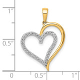 14k 1/10ct. Diamond Heart Pendant - PM-B1F92649-4218