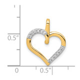 14k 1/10ct. Diamond Heart Pendant - PM-CD1ABD6A-8468