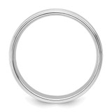 14k White Gold 6mm Lightweight Comfort Fit Brushed Satin/Polished Milgrain Grooved Edge Wedding Band Size 10