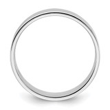 14k White Gold 6mm Lightweight Flat Wedding Band Size 8