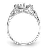 14k White Gold 6mm Pearl & Diamond Ring Mounting - Y4-92DB0A1C-9935