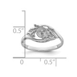 14k White Gold 6mm Pearl & Diamond Ring Mounting - Y4-92DB0A1C-9935