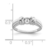 14k White Gold 6mm Pearl Ring Mounting - Y4-9941ACDB-8905