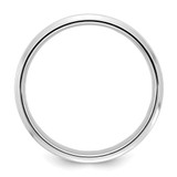 14k White Gold 6mm Standard Weight Comfort Fit Brushed Satin Fancy Wedding Band Size 9