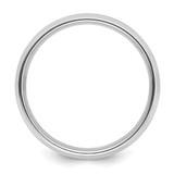 14k White Gold 6mm Standard Weight Comfort Fit Brushed Satin with Polished Beveled Edge Wedding Band Size 10