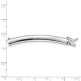 14k White Gold 6mm Standard Weight Domed Omega 2 inch Extender for Necklace