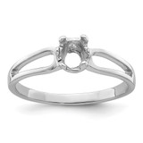 14k White Gold 6x4mm Oval Gemstone Ring Mounting - Y4-5AA6A524-1405