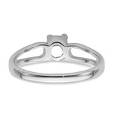 14k White Gold 6x4mm Oval Gemstone Ring Mounting - Y4-5AA6A524-1405