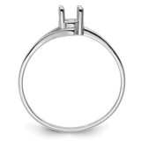 14k White Gold 6x4mm Oval Gemstone Ring Mounting - Y4-D5231791-3107