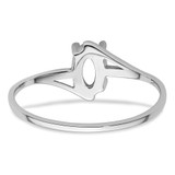 14k White Gold 6x4mm Oval Gemstone Ring Mounting - Y4-D5231791-3107