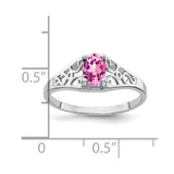 14k White Gold 6x4mm Oval Pink Sapphire ring - Y4-5441D825-3271