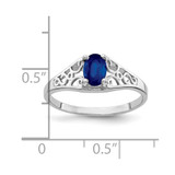 14k White Gold 6x4mm Oval Sapphire ring - Y4-C9C32A3F-4833