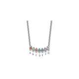 14k White Gold 7 Birthstone Mother's Necklace Mounting