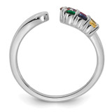 14k White Gold 7 Birthstone Wrap Mother's Ring Mounting